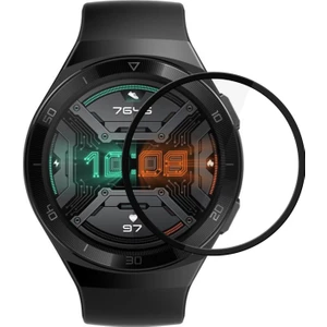 Huawei Watch Gt 3 Elegant 42 mm Uyumlu Ekran Koruyucu Nano Esnek Polymer Kırılmaz Koruma Siyah