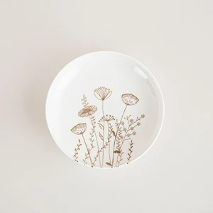 Naturel Nordic Çukur Yemek Tabağı Krem