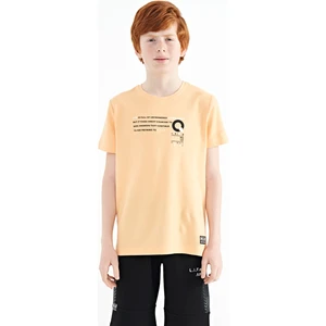 Tommy Life Kavunİçi Baskı Detaylı O Yaka Standart Kalıp Erkek Çocuk T-Shirt - 11145