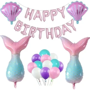 Çıtı Pıtı Store Deniz Kızı Temalı Folyo Balonlu Balon Set