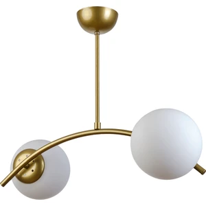 Ella Modern Tasarım Salon Mutfak Yatak Odası Eskitme Renk Beyaz Camlı 2 Li Avize