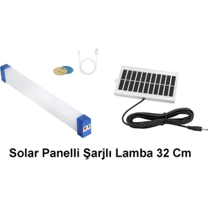 Monte Lua Solar Panelli Şarjlı Lamba 32 cm