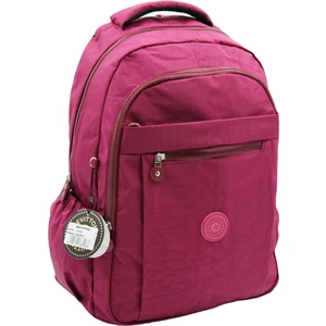 Krinkıl Suya Dayanıklı Kumaş Unisex Bordo Okul Sırt Çantası 2300