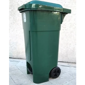 Pom Store Tekerlekli Pedallı Kapaklı Tutma Saplı Özel Çöp Konteyneri 80 Lt Yeşil