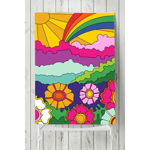 Rainbow, Gökkuşağı Psychedelic Indie Tarzı Poster