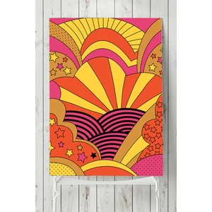 Starry Cloud, Yıldız Bulutlar Psychedelic Indie Tarzı Poster