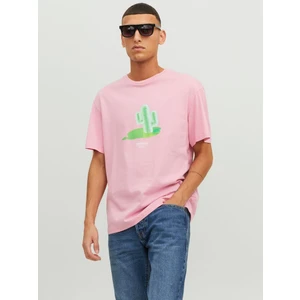 Jack & Jones Jordimensional Tee Ss Crew Neck Tg Pembe Erkek T-shirt 12238166-Prism
