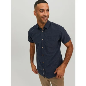 Jack & Jones Kısa Kollu Lacivert Erkek Gömlek 12235362