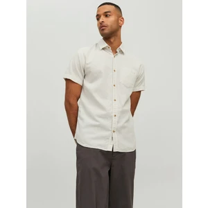 Jack & Jones Kısa Kollu Beyaz Erkek Gömlek 12235362