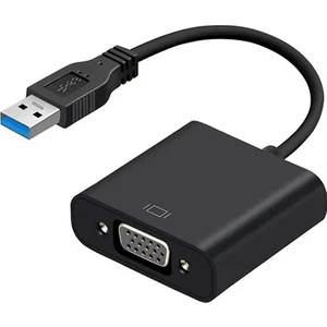 BK Teknoloji USB 3.0 To VGA Dönüştürücü Harici Ekran Kartı Çoklu Monitör Adaptörü Win 7/8/10