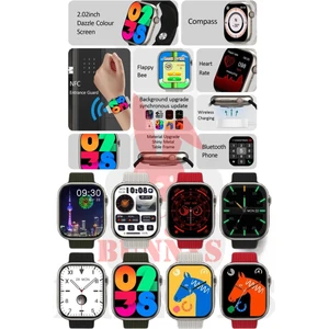 Rabbit Store Tecno Camon Uyumlu Akıllı Saat Konuşma Özellikli Watch 9 Pro 45MM Amoled Ekran