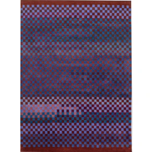 Rugs Modern 
Mira 1160 Mor Bordo Turkuaz Dama Desenli Dokuma Taban  Halı