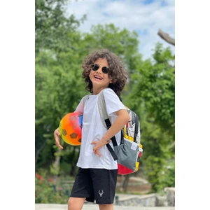 Çocuk Bisiklet Yaka Basic Düz T-Shirt Pamuk