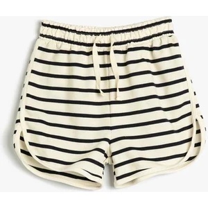 Şort Biyeli Beli Bağlamalı Pamuklu