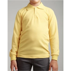 Noble Store Çocuk Uzunkol Polo Yaka Okul T-Shirt