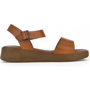 Ziya, Kadın Hakiki Deri Sandalet 1311010 860 Taba