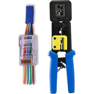 Ez RJ45 RJ11 RJ12 Cat5 Cat6 Yeni Nesil Konnektör Lüx Kolay Sıkma Pensesi 10 Adet Yeni Nesil Jak