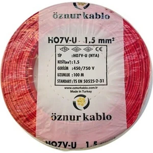 1,5 Nya Kablo Kırmızı 100 Metre. 1,5 Nya Kablo