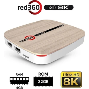 RED360   8k Android Box 32 GB 4 Ram Tv Box
