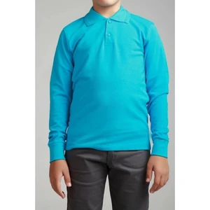 Noble Store Çocuk Uzunkol Polo Yaka Okul T-Shırt
