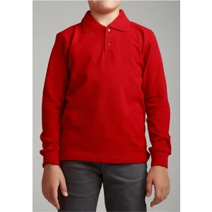Noble Store Çocuk Uzunkol Polo Yaka Okul T-Shırt