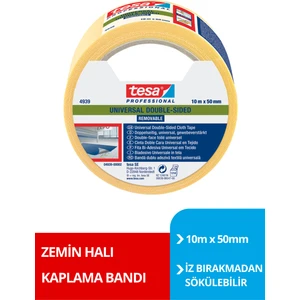 Iz Bırakmadan Sökülebilir Halı Bandı, Şeffaf, 10M:50MM
