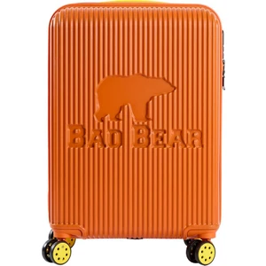 Bad Bear Orta Boy Teleskopik Saplı Turuncu Valiz ABS Malzeme Şifreli Kilitli