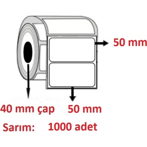 Özsaraç Etiket 50X50 Eco Termal Etiket  ( 1000 Lü )