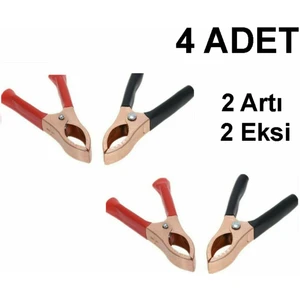 EC Shop Inciroto Akü Maşası Lüx 4 Adet 2 Takım Mini Akü Takviye Maşa 2 Artı 2 Eksi