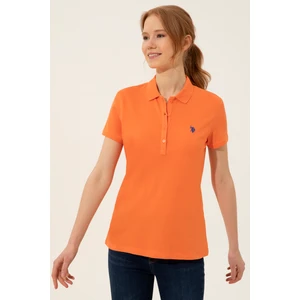 U.S. Polo Assn. Kadın Turuncu Basic T-Shirt 50246272-VR051