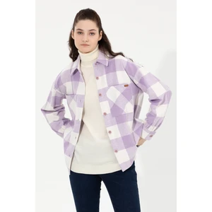 U.S. Polo Assn. Kadın Manolya Desenli Gömlek 50256994-VR211