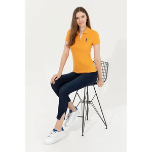 U.S. Polo Assn. Kadın Koyu Sarı Basic T-Shirt 50246287-VR094