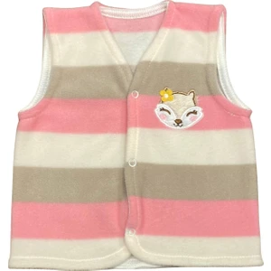 Renkli Puset Polar Bebek Yelek Sincap