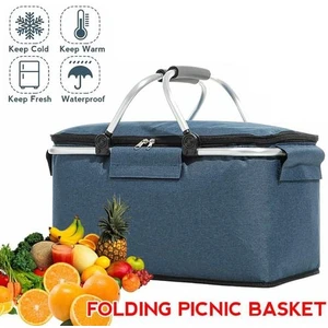 Three Beans Katlanır Piknik Kamp Öğle Yemeği Çanta Yalıtımlı Soğutucu Çanta Serin Sepet Depolama Sepeti Çanta Kutusu Açık Taşınabilir Piknik Sepeti | Piknik Çantaları (Yurt Dışından)