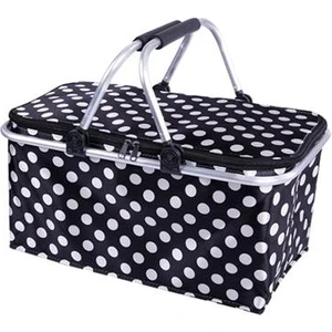 Three Beans Polka Dot Piknik Sepeti Piknik Çantası Yalıtımlı Isı Soğutucu Piknik Kamp Sepeti Serin Sepet Depolama Sepeti Çanta Kutusu Takeaway Kutusu | Piknik Çantaları (Yurt Dışından)