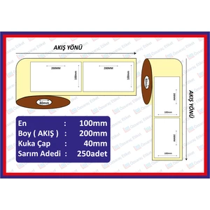 Özsaraç Etiket 100X200 Eco Termal Etiket ( 250 Lü )