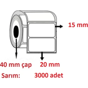 Özsaraç Etiket 15X20 Eco Termal Etiket (3000 Lü)