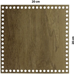 Ala Depo Ahşap Sepet Tepsi Tabanı Kare 20X20 cm Açık Meşe Çift Yüz 3mm Mdf