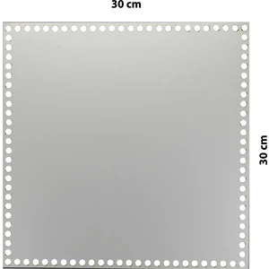 Ala Depo Ahşap Sepet Tepsi Tabanı Kare 30X30 cm Beyaz Çift Yüz 3mm Mdf