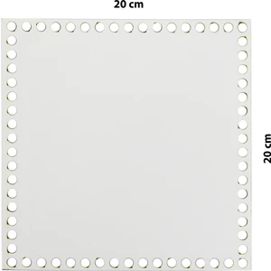 Ala Depo Ahşap Sepet Tepsi Tabanı Kare 20X20 cm Beyaz Çift Yüz 3mm Mdf