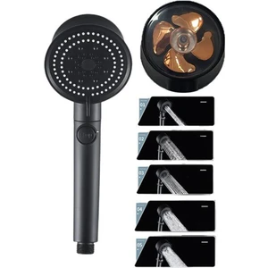 Stop Start Düğmeli Su Tasarruflu 4 Modlu Filtreli Turbo Fanlı Yeni Nesil Yüksek Basınçlı Duş Başlığı