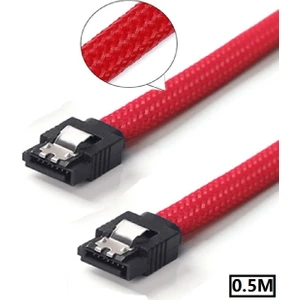 4738 Naylon Örgü Hasır Kaplama Sata3 7 Pin 6gbs SSD HDD Data Veri Kablosu