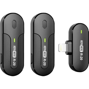Hepa Merz R-20 Iphone Uyumlu Üst Kalite Kablosuz Lightning Yaka Mikrofonu