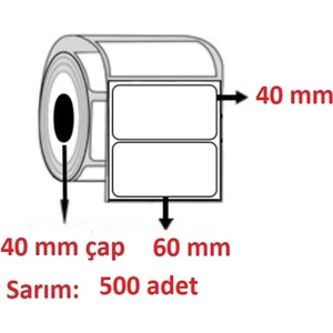 Özsaraç Etiket 40X60 Eco Termal Etiket( 500LÜ )