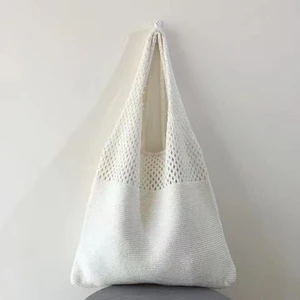 Shanxiu Store Dokuma Hasır Rattan Içi Boş El Çantası Büyük Kapasiteli Yumuşak Polyester Kumaş Tote Çanta (Yurt Dışından)