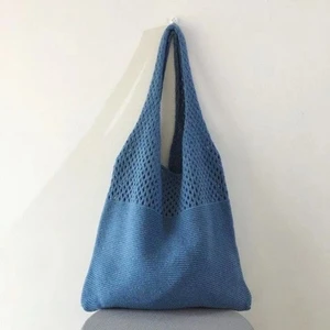 Shanxiu Store Dokuma Hasır Rattan Içi Boş El Çantası Büyük Kapasiteli Yumuşak Polyester Kumaş Tote Çanta (Yurt Dışından)