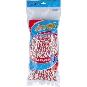 Elmop PM01 Yedek Islak Vidalı Mop Paspas Püskül Ucu - Pamuklu Mikrofiber Ipli Mop Yedeği Başlığı