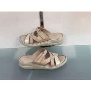 KAFKASLAR AYAKKABI Deri Tam Ortopdik Yastık Tabanlı Kadın Terlik