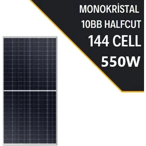 550-560W 10BB Half Cut Monokristal Güneş Paneli