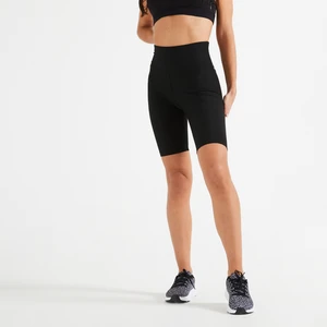 Domyos Kadın Siyah Spor Şort (Kısa Tayt) 100 - Fitness Kardiyo